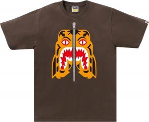 Футболка BAPE Tiger 'Brown', коричневый