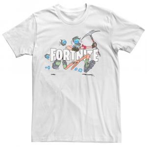 Мужская футболка для бега с логотипом Fornite и графическим рисунком Fortnite, белый