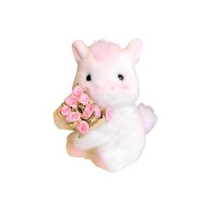 Креативный милый плюшевый подвесной медвежонок с букетом высота 14см X3COMMUNE