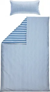 Двустороннее постельное белье , сине-белое, 1x 135x220 см + 1x 40x80 см Erwin Müller