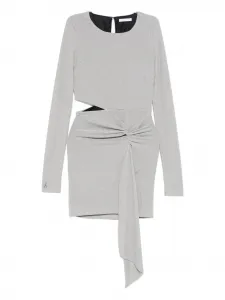 Платье из люрекса Patrizia Pepe, серебряный