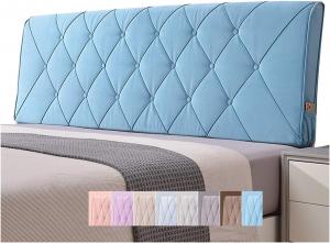 Подушка-подголовник LIANGJUN, противоударная подушка для кровати, подушка для поясничной поддержки, обивка, наполнитель из высокоплотной губки для украшения спальни, 6 цветов (Цвет: синий, Размер: 190x60x10 см) CHIAPERINI, Blue