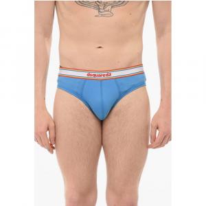 Хлопковые трусы с логотипом на поясе Dsquared2, синий