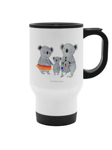 Mr. & Mrs. Panda Термос с изображением семейства коал, без надписи, белый