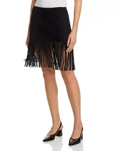 Юбка из седельной кожи Frame, черный