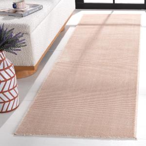 Ковер-дорожка SAFAVIEH, 69 x 244 см, Revive Collection, Pink, без ворса и простой в уходе, идеален для помещений с высокой проходимостью: гостиная, спальня, столовая (REV102U-28)