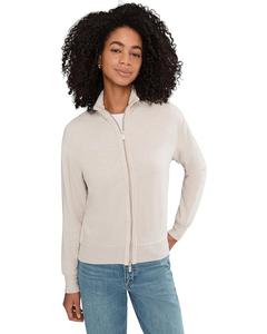 Женский худи Splendid Supersoft Trim Zip-Up, Pale Oak Heather