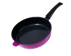 Сковорода KING BRILLANT диаметром 28 см из литого алюминия / Цвет: ягодный / со съемной ручкой King