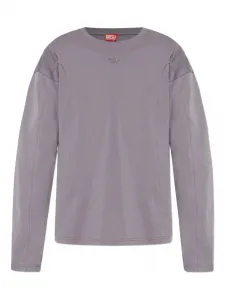 Лонгслив с нашивкой-логотипом Diesel, фиолетовый