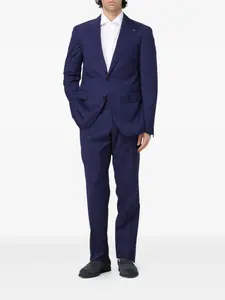 Однобортный костюм Tagliatore, синий