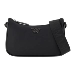 Полиамидная сумка через плечо, мини кроссбоди мужская black EMPORIO ARMANI, Set (Bag+Dust Bag)