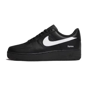 Nike Supreme Air Force 1 нескользящие устойчивые к истиранию низкие скейтборд кроссовки Unisex Black
