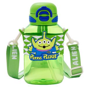 Летняя бутылка для воды, стакан с двойной соломинкой, милый мультяшный дизайн 700 мл Disney, Three-Eyed Boy [Double Drink Model/Tritan High Temperature Resistant Material]