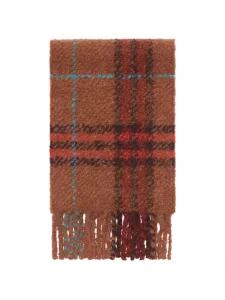 Шарф из букле в сочетании шерсти альпаки BURBERRY, коричневый