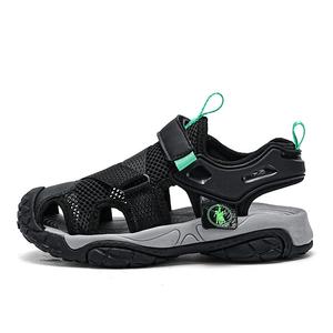 Сандалии детские с противоскользящими амортизаторами и дышащим дизайном SHIBU, черный/зеленый