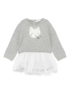 Юбка из тюля с принтом Liu Jo, серый