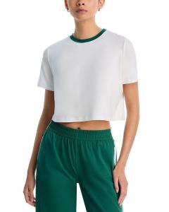 Футболка "Djuna" с контрастной полосой и коротким кроем Splits59, зеленый