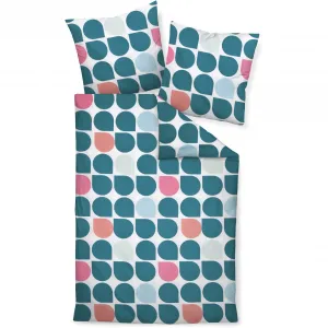 Постельное белье «Жанин» J. D.87093 02 200x220 2x80x80", на молнии Janine, цвет schwarz platin