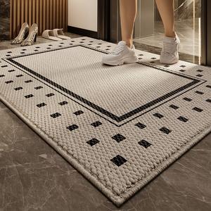 Katifia Ковер 80х120 см Katifeiya High-End Modern Light Luxury Wuer для прихожей, Villa Large Flat, U Cloud Ink Square Frame Beige