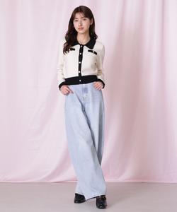 Двухцветный кардиган с воротником Jill By Jill Stuart, цвет White 1