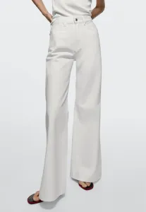 Джинсы-Клеш с высокой талией Massimo Dutti, White Denim
