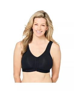 Женский бюстгальтер без косточек большого размера с застежкой спереди Comfort Choice, черный