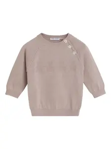 Джемпер с круглым вырезом Brunello Cucinelli Kids, розовый