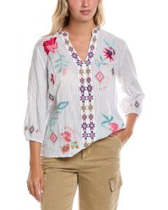 Джонни Вас Париж Непринужденная блузка Johnny Was, белый