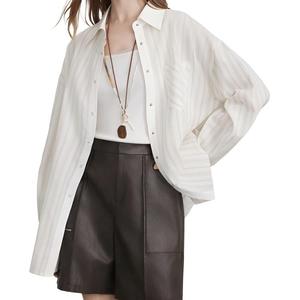 ELLE Рубашка Women's Stripes Lapel Moderate