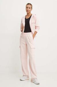 Хлопковые спортивные штаны RGINE Guess, розовый