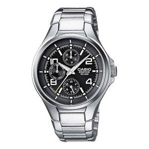 Часы CASIO Quartz EDIFICE Stainless Steel Strap Mens Silver Analog, цвет silver