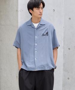 Рубашка Sarry Cat из искусственного шелка с вышивкой Coen, цвет Lt.Blue