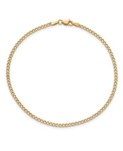 Браслет в виде цепочки с якорным плетением из 14-каратного желтого золота Macy's, Gold
