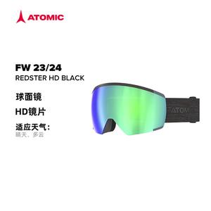 Atomic Горнолыжные очки для мужчин и женщин, сферическая линза, гоночные очки высокой четкости REDSTER HD черный - сферическая линза REDSTER HD в оправе L Подходят для большинства форм мужского лица