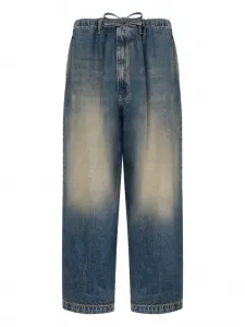Джинсы с завязками на талии MOSCHINO JEANS, синий