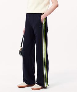 Спортивные брюки-клеш с боковой трикотажной отделкой