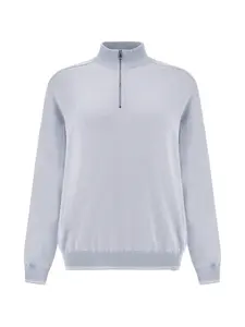 Хлопковый свитер с наполовину застегивающейся молнией Paul & Shark, синий