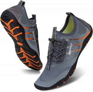 Водные тапочки WateLves для мужчин и женщин, пляжные и для плавания, быстро сохнущие, акваноски, обувь для бассейна, серфинга, йоги и водной аэробики, темно-серый