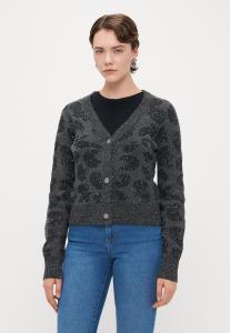 Кардиган Vero Moda Tall VMZUZU V NECK CARDIGAN, Dark Grey Melange/Black/Mottled Dark Grey