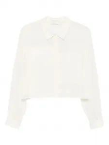 Укороченная рубашка с карманом Amomento, слоновая кость