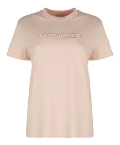 Футболка с логотипом Moncler, розовый