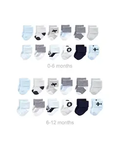 Детские хлопковые махровые носки Baby Boys Grow with Me Luvable Friends, синий