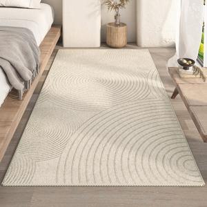 AOVOC Ковер 160х230 см для спальни/гостиной в японском стиле Wabi-Sabi, полосатый, с римским узором