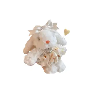 Изящное красивое платье принцессы с висячими ушками кролика плюшевый кулон высота 13см XTHOT