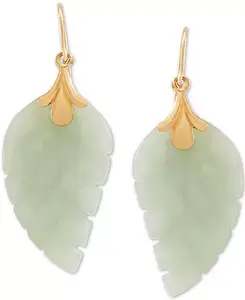 Серьги-Листья из 10-каратного золота Macy'S, jade