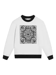 Толстовка с графичным принтом Dolce & Gabbana Kids, белый