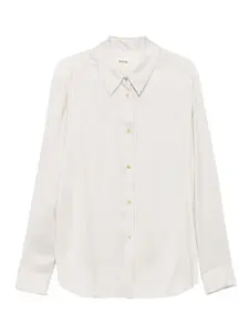 Полосатая рубашка с длинными рукавами KHAITE, белый