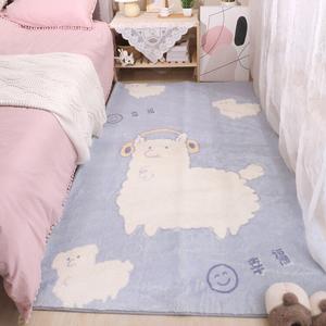 Budis Ковер 120х160 см для спальни в стиле милый мультяшный, из искусственного кашемира, толстый длиннополосный