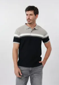 Рубашка поло Pier One, Black/Grey/White