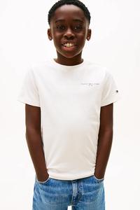 Детская хлопковая футболка Tommy Hilfiger, белый